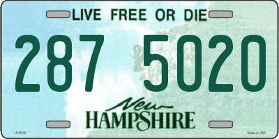 NH license plate 2875020