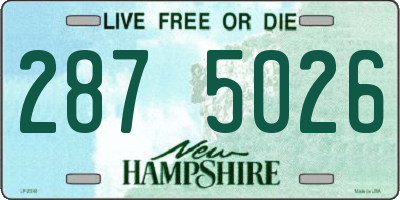 NH license plate 2875026
