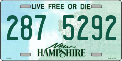 NH license plate 2875292