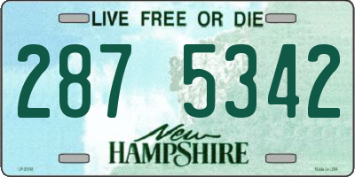 NH license plate 2875342