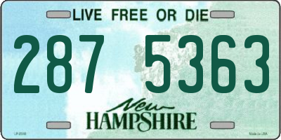 NH license plate 2875363