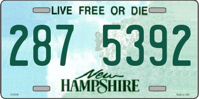 NH license plate 2875392