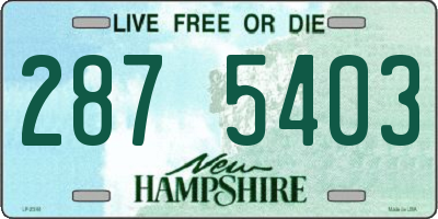 NH license plate 2875403