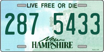 NH license plate 2875433