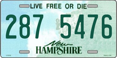 NH license plate 2875476