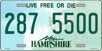 NH license plate 2875500