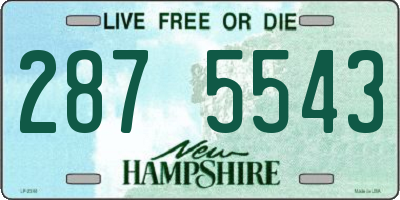 NH license plate 2875543