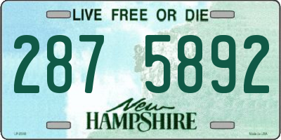 NH license plate 2875892