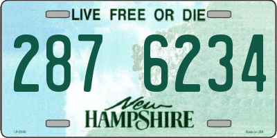 NH license plate 2876234