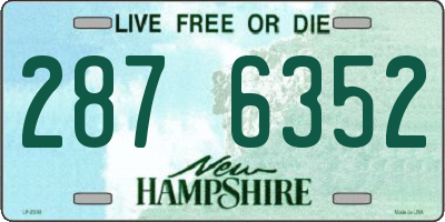NH license plate 2876352