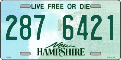 NH license plate 2876421