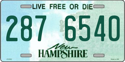 NH license plate 2876540