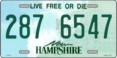 NH license plate 2876547