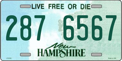 NH license plate 2876567