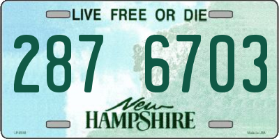 NH license plate 2876703