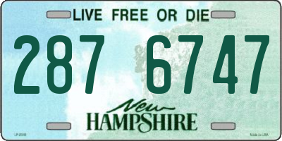 NH license plate 2876747