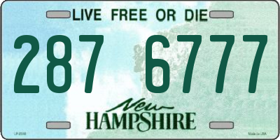 NH license plate 2876777
