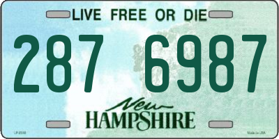 NH license plate 2876987