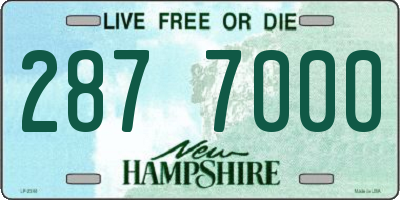 NH license plate 2877000
