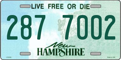 NH license plate 2877002