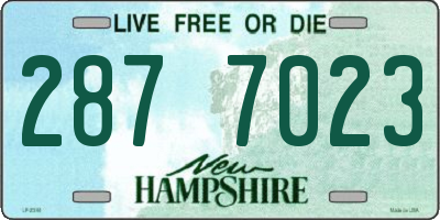 NH license plate 2877023