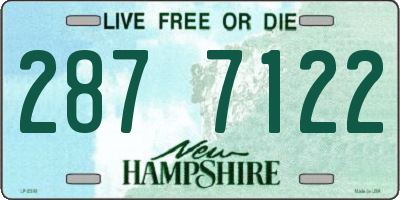 NH license plate 2877122