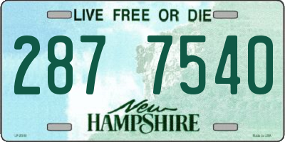 NH license plate 2877540