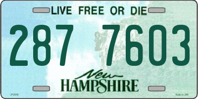 NH license plate 2877603
