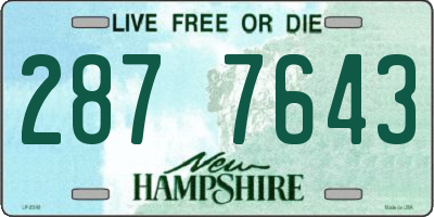 NH license plate 2877643