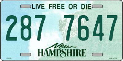 NH license plate 2877647