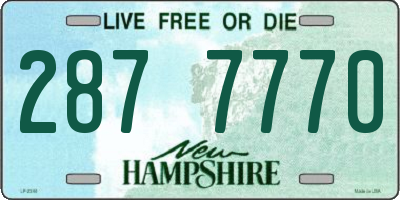 NH license plate 2877770