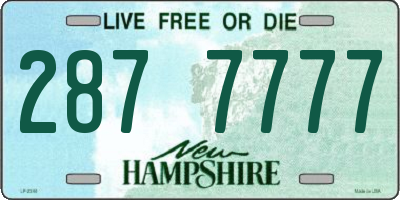 NH license plate 2877777
