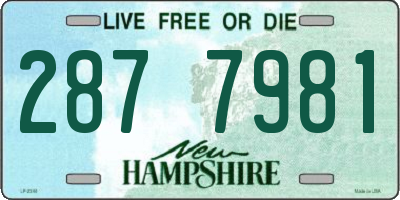 NH license plate 2877981