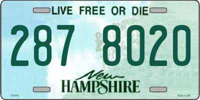 NH license plate 2878020