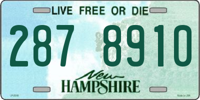 NH license plate 2878910