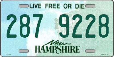 NH license plate 2879228