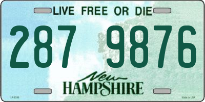NH license plate 2879876