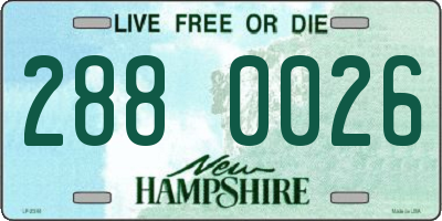NH license plate 2880026