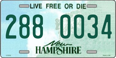 NH license plate 2880034
