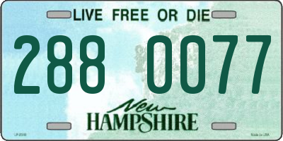 NH license plate 2880077
