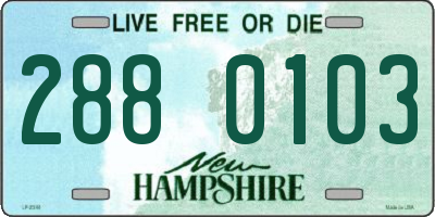 NH license plate 2880103