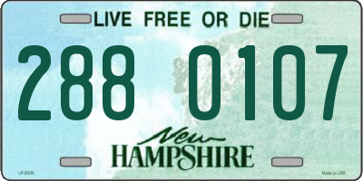 NH license plate 2880107