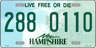 NH license plate 2880110