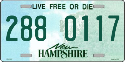 NH license plate 2880117
