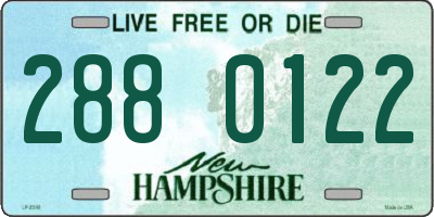 NH license plate 2880122