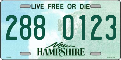 NH license plate 2880123