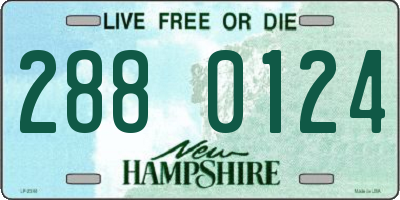 NH license plate 2880124