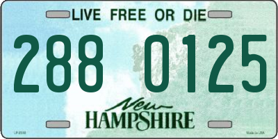 NH license plate 2880125