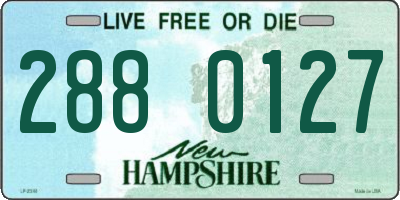NH license plate 2880127