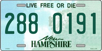 NH license plate 2880191